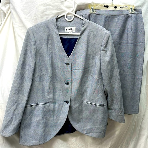Emily 2 piece vintage lined skirt suit ladies sz 20w  5/15/4 - Picture 3 of 10